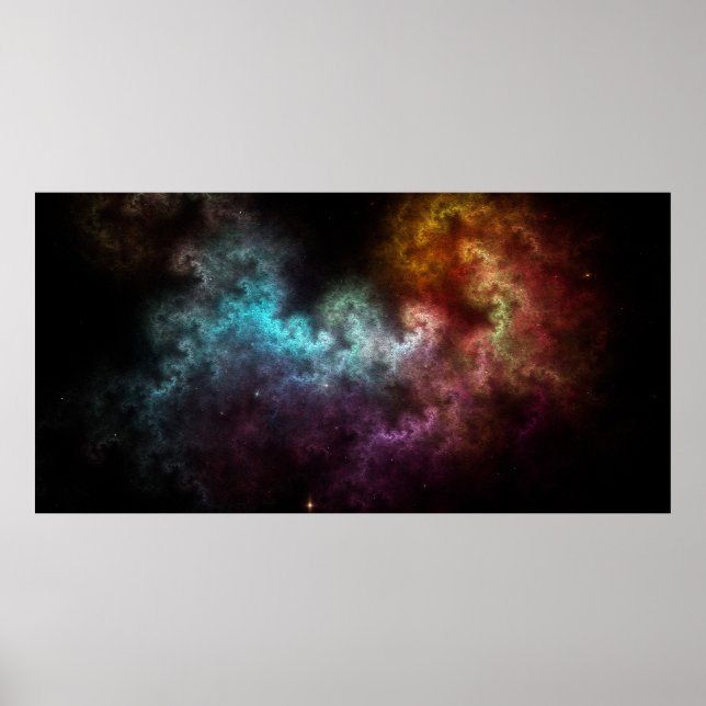 Squiggley Nebula Star Dust Cloud CRQENH Poster (Front)