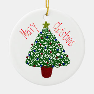 Squiggly Christmas Tree Ornament