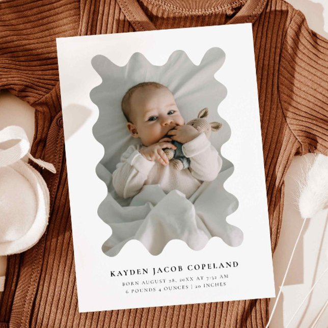 Squiggly Frame Birth Announcement Photo (Creator Uploaded)