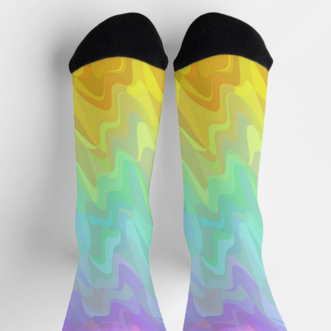 Squiggly Gradient Socks (Top)