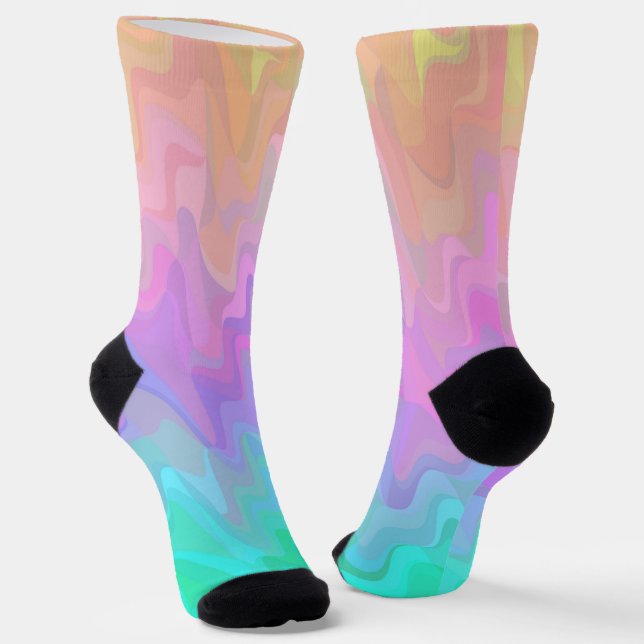 Squiggly Gradient Socks (Angled)