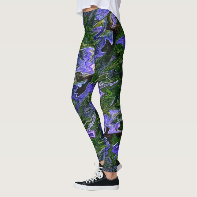 Squiggly Irises....... Leggings (Left)