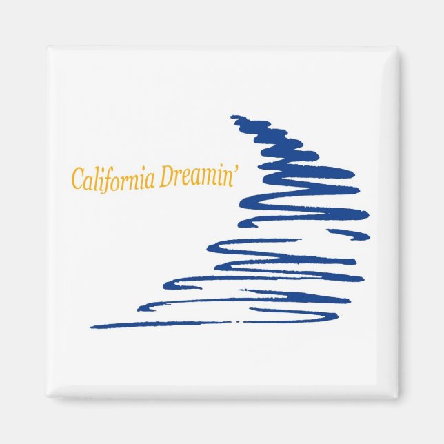 Squiggly Lines_California Dreamin' magnet (Front)