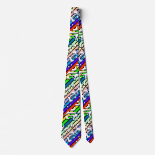 Squiggly Loops seamless pattern 07 + your backgr. Tie (Front)