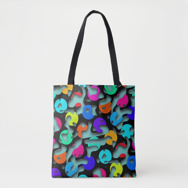 Squiggly Loops seamless pattern 09 + your backgr. Tote Bag (Front)