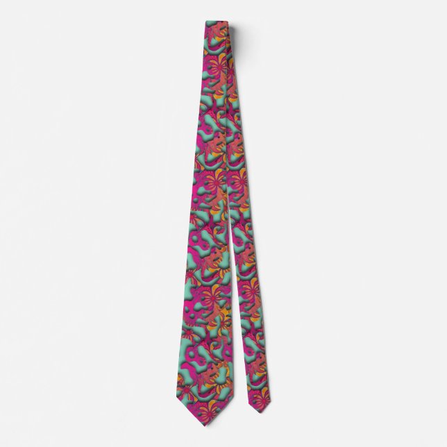 Squiggly Loops seamless pattern 14 + your backgr. Tie (Front)