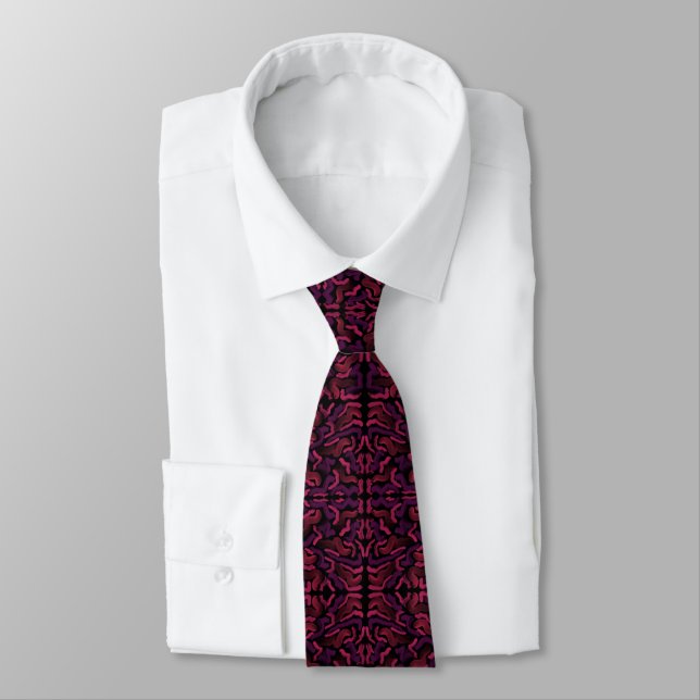 Squiggly Pinkies Abstract Pattern Design  Tie (Tied)