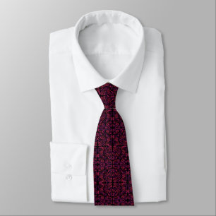 Squiggly Pinkies Abstract Pattern Design  Tie
