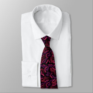 Squiggly Pinkies Abstract Pattern  Tie