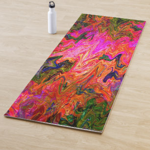 Squiggly psychedelic black light fun....... yoga mat