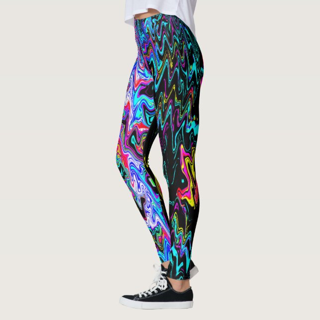 Squiggly psychedelic moments...... leggings (Left)
