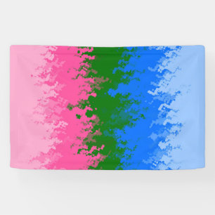 Squiggly Trippy Abstract Omniromantic Pride Flag Banner