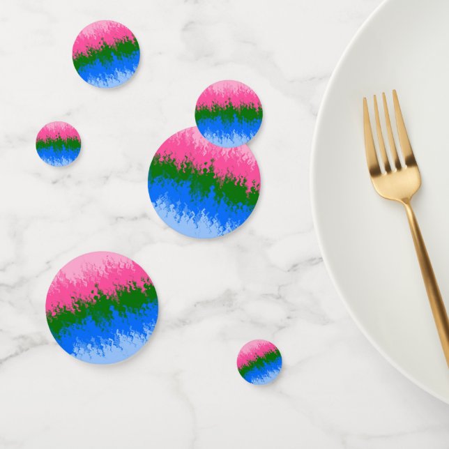 Squiggly Trippy Abstract Omniromantic Pride Flag Confetti (Group)