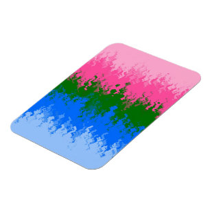 Squiggly Trippy Abstract Omniromantic Pride Flag Magnet