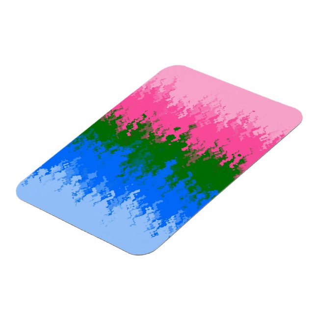 Squiggly Trippy Abstract Omniromantic Pride Flag Magnet (Left Side)