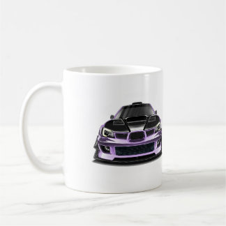 squint eye purple hand drawn art coffee mug