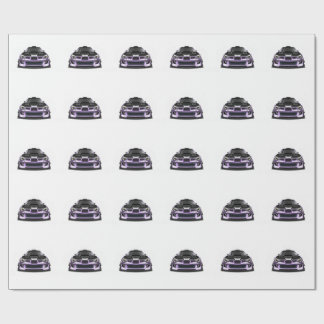 squint eye purple hand drawn art wrapping paper