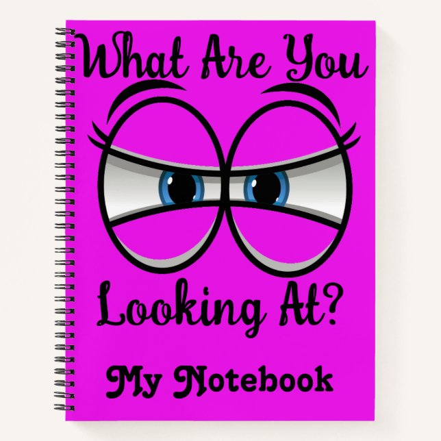 Squinting Eyes Notebook (Front)