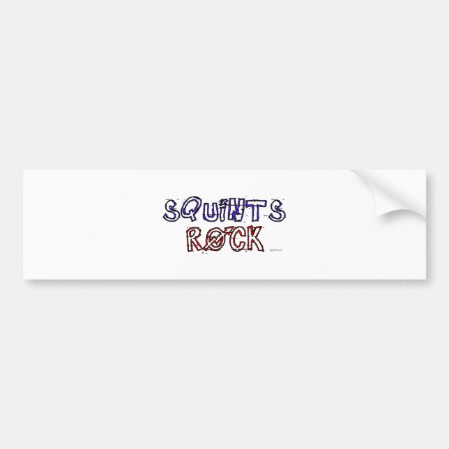 Squints Rock! Bumper Sticker (Front)