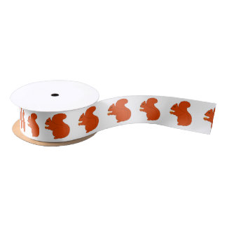 Squirrel 1.5 Wide Satin Ribbon