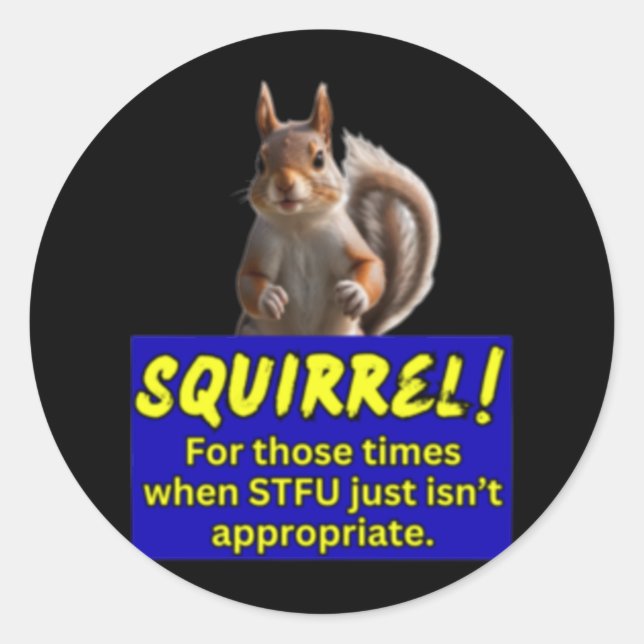 Squirrel 2 Sticker  (Front)