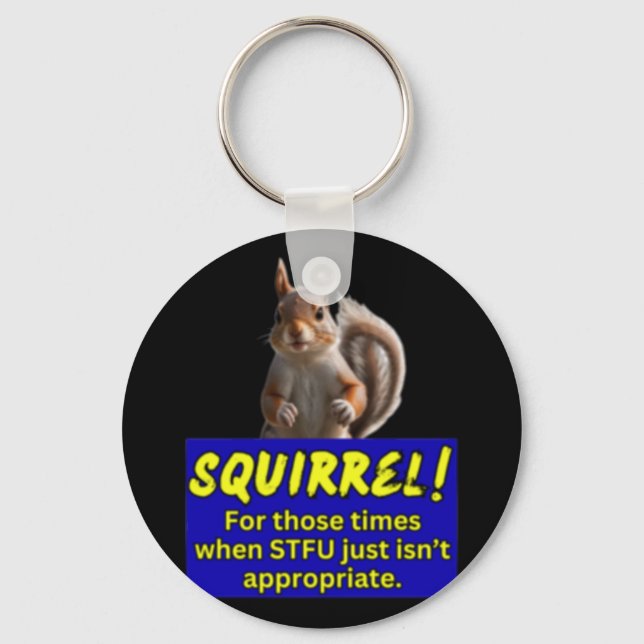 Squirrel 2 Sticker  Key Ring (Front)