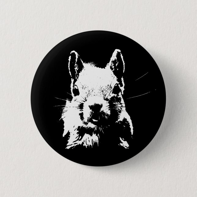 Squirrel 6 Cm Round Badge (Front)