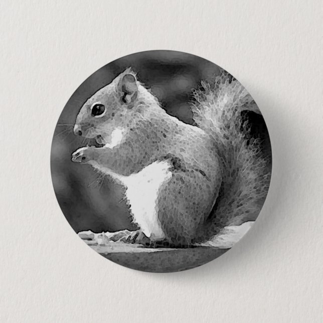 Squirrel 6 Cm Round Badge (Front)