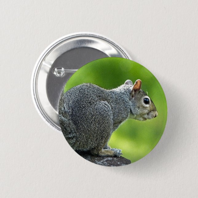 Squirrel 6 Cm Round Badge (Front & Back)