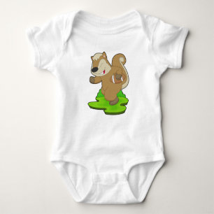 Squirrel American Football Baby Bodysuit