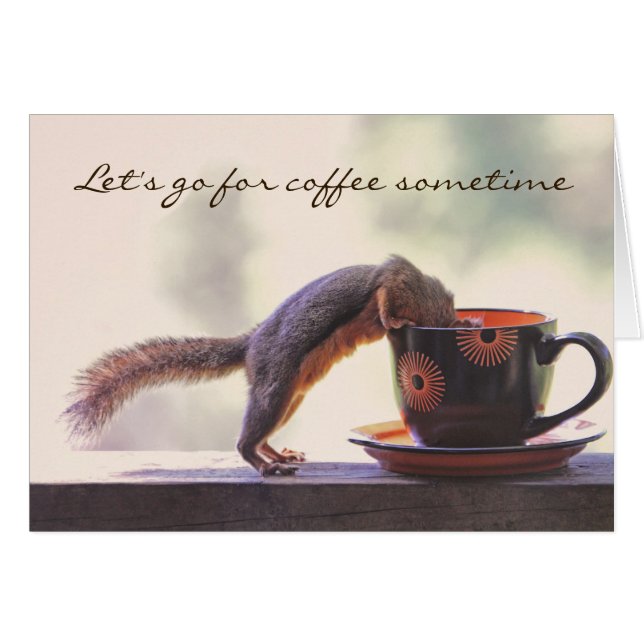 Squirrel and Coffee Cup (Front Horizontal)