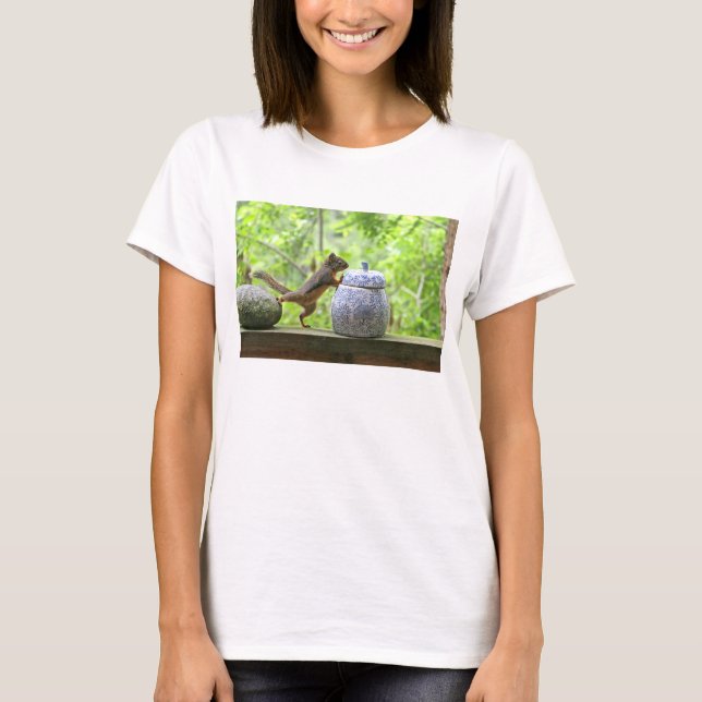Squirrel and Cookie Jar T-Shirt (Front)