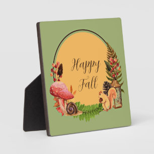 Squirrel and nature with customisable text  plaque