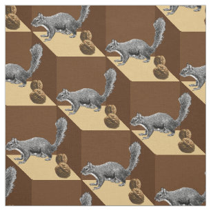 Squirrel And Nuts Fabric