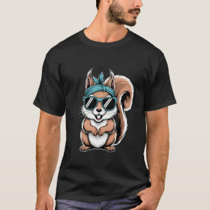 Squirrel Animal Art Portrait Wildlife Forest Squir T-Shirt