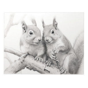 Squirrel Animal Discovery Wild Nature Ink Sketch  Notepad