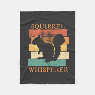 Squirrel Animal Forest Retro Fleece Blanket