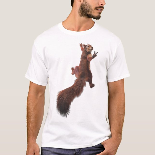 Squirrel animal peace sign Graphic Tee - 3D Print  (Front)