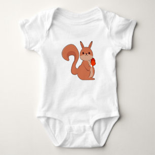 Squirrel as Boxer with Boxing gloves Baby Bodysuit