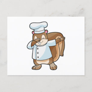 Squirrel as Cook with Cooking apron Postcard