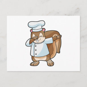 Squirrel as Cook with Cooking apron Postcard