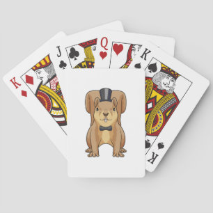 Squirrel as Groom with Suit Playing Cards
