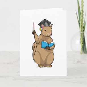 Squirrel as Teacher with Book Card