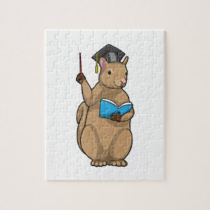 Squirrel as Teacher with Book Jigsaw Puzzle