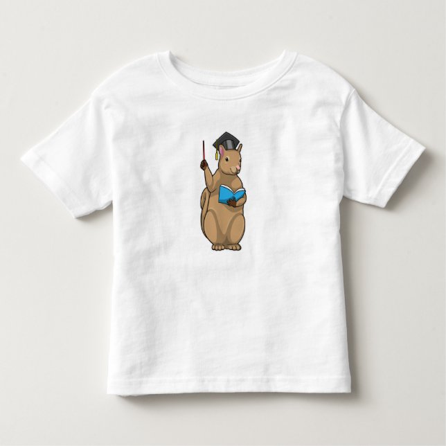 Squirrel as Teacher with Book Toddler T-Shirt (Front)