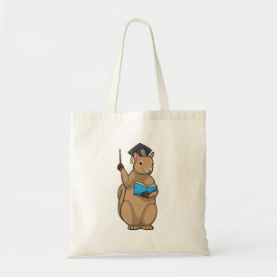Squirrel as Teacher with Book Tote Bag