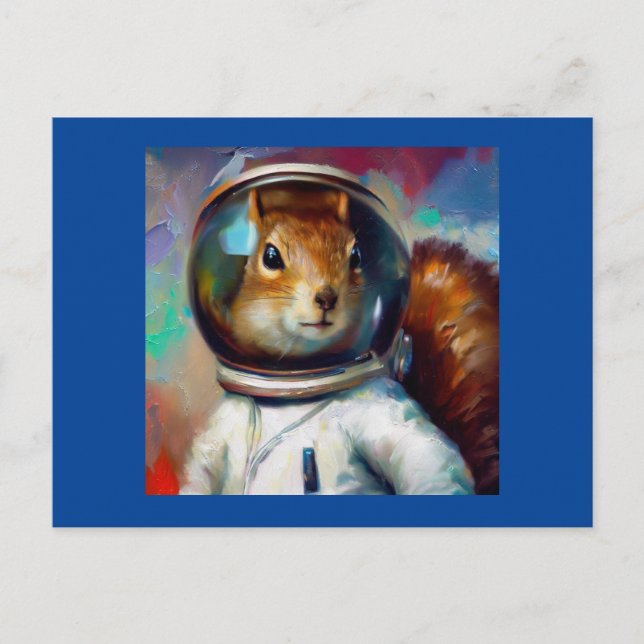 Squirrel Astronaut Postcard (Front)