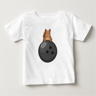 Squirrel at Bowling with Bowling ball Baby T-Shirt