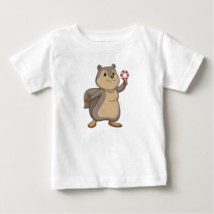 Squirrel at Poker with Poker chips Baby T-Shirt