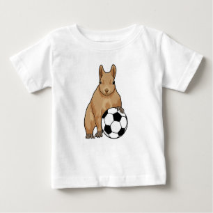 Squirrel at Soccer Sports Baby T-Shirt